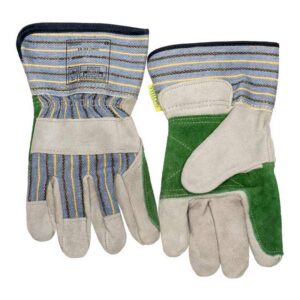 Manusi din şpalt dublu de vită WELDAS cu palma captusita, manşetă de siguranţă, 10-2806